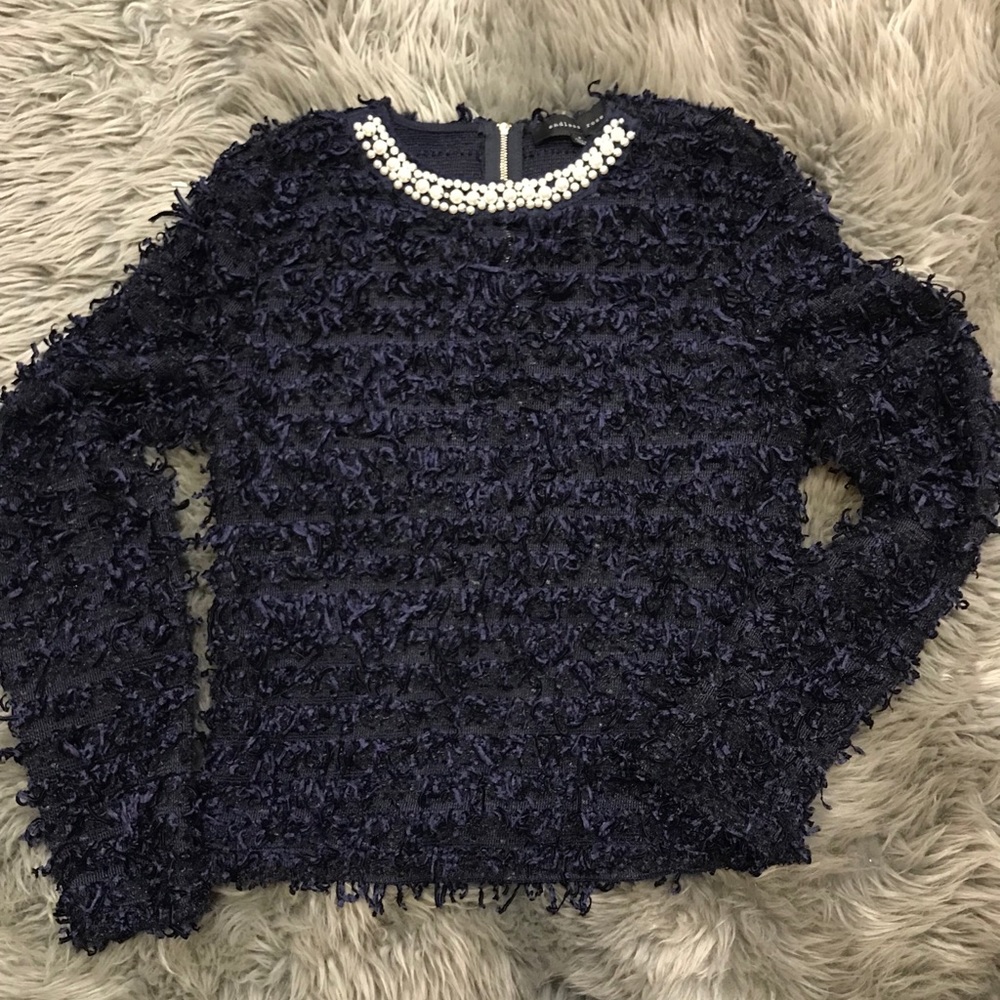 Endless Rose Navy fringe like top